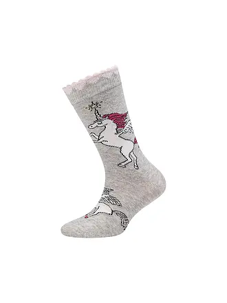 CAMANO | Chaussettes pour filles, lot de 4, brume chinée | hellgrau